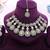Gold yellow gold premium designer american diamond and stone work necklace set
