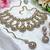 Gold yellow gold premium designer american diamond and stone work necklace set
