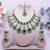Green yellow gold premium designer american diamond and stone work necklace set