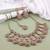 Purple yellow gold premium designer american diamond and stone work necklace set
