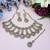 Purple yellow gold premium designer american diamond and stone work necklace set