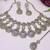 Purple yellow gold premium designer american diamond and stone work necklace set