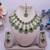 Green yellow gold premium designer american diamond and stone work necklace set