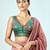 Multi coloured woven design brocade saree blouse