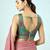 Multi coloured woven design brocade saree blouse
