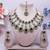 Maroon yellow gold premium designer american diamond and stone work necklace set