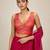 Multi coloured woven design brocade saree blouse