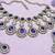 Blue yellow gold premium designer american diamond and stone work necklace set