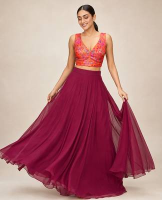 Multi coloured woven design brocade saree blouse 4