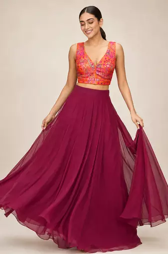 Multi coloured woven design brocade saree blouse