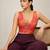 Multi coloured woven design brocade saree blouse