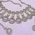 Pink yellow gold premium designer american diamond and stone work necklace set