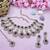 Purple yellow gold premium designer american diamond and stone work necklace set