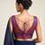 Multi coloured woven design brocade saree blouse