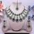 Blue yellow gold premium designer american diamond and stone work necklace set