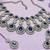 Blue yellow gold premium designer american diamond and stone work necklace set