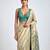 Multi coloured woven design brocade saree blouse