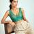 Multi coloured woven design brocade saree blouse