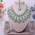 White yellow gold premium designer american diamond and stone work necklace set