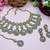 White yellow gold premium designer american diamond and stone work necklace set