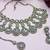White yellow gold premium designer american diamond and stone work necklace set