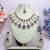 Blue rose gold premium designer american diamond and stone work necklace set