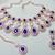 Blue rose gold premium designer american diamond and stone work necklace set