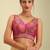 Multi coloured woven design brocade saree blouse