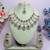 Green rose gold premium designer american diamond and stone work necklace set