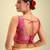 Multi coloured woven design brocade saree blouse