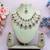 Green rose gold premium designer american diamond and stone work necklace set