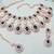 Green rose gold premium designer american diamond and stone work necklace set
