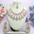 Purple rose gold premium designer american diamond and stone work necklace set