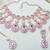 Purple rose gold premium designer american diamond and stone work necklace set