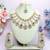 Green rose gold premium designer american diamond and stone work necklace set