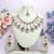 Blue rose gold premium designer american diamond and stone work necklace set