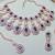 Blue rose gold premium designer american diamond and stone work necklace set