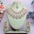 Pink rose gold premium designer american diamond and stone work necklace set