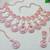 Pink rose gold premium designer american diamond and stone work necklace set