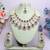 Purple rose gold premium designer american diamond and stone work necklace set