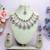 Blue rose gold premium designer american diamond and stone work necklace set