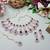 Blue rose gold premium designer american diamond and stone work necklace set