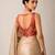 Red embroidered padded v neck designer saree blouse