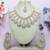 White rose gold premium designer american diamond and stone work necklace set