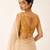 Yellow embroidered padded v neck designer saree blouse