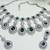 Green rhodium premium designer american diamond and stone work necklace set