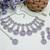 Purple rhodium premium designer american diamond and stone work necklace set
