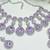 Purple rhodium premium designer american diamond and stone work necklace set