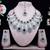 Maroon rhodium premium designer american diamond and stone work necklace set