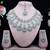 Pink rhodium premium designer american diamond and stone work necklace set